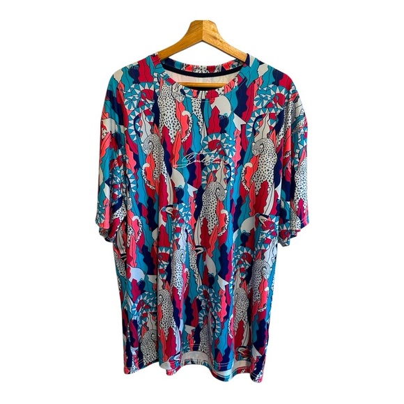 NWT Soulstar England Men's Exotic Print Top Size X-Large - Picture 1 of 11